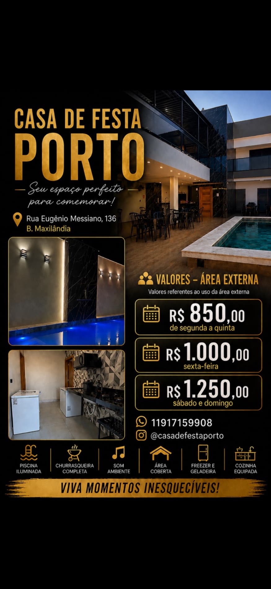 Salão / Espaço em Vila Antártica